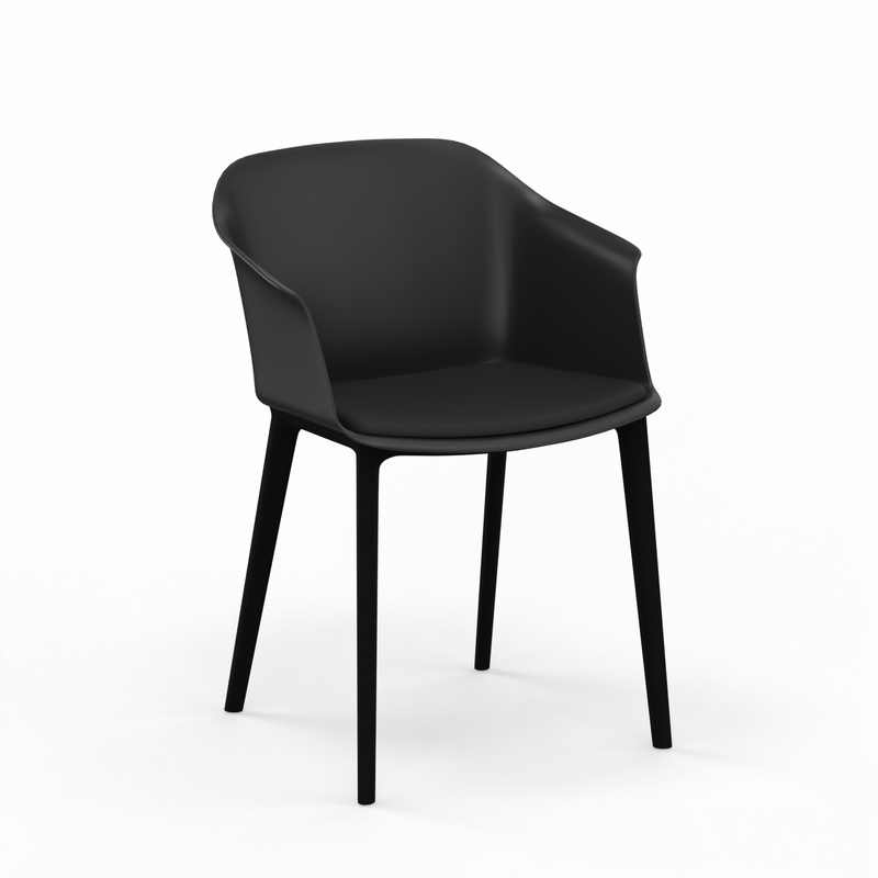 Image of Bistro chairs Nowy Styl Inta Frame with seat cushion Black, New - Perfect for comfortable sitting