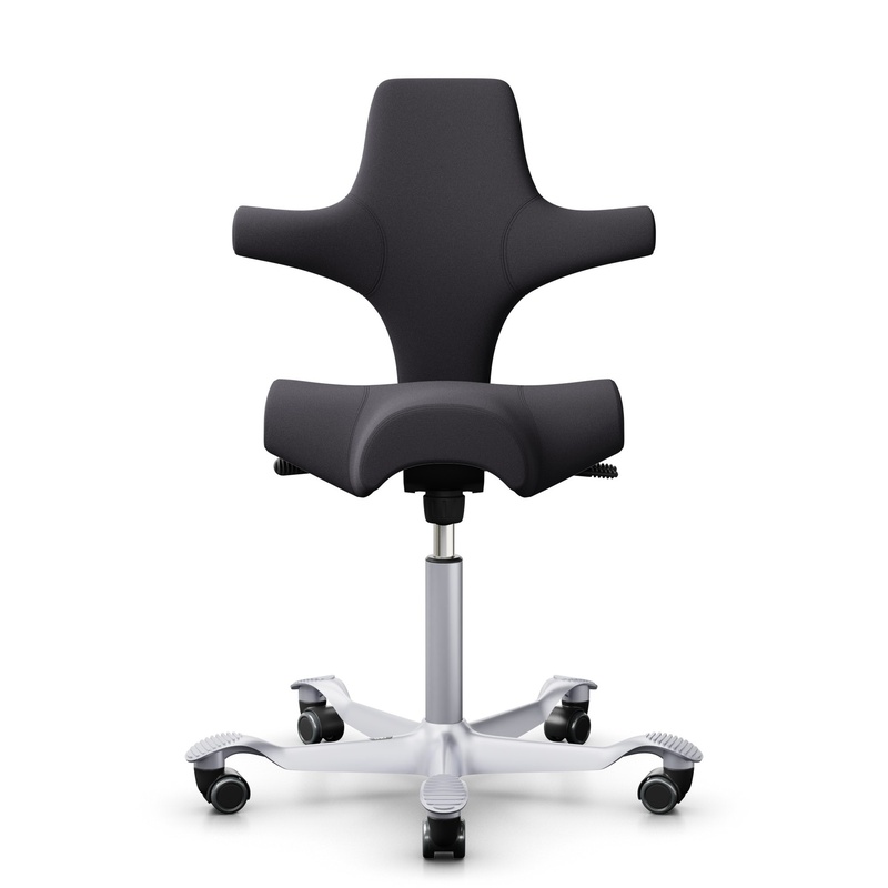 Image of Office swivel chairs HAG Capisco 8106 without armrests, Anthracite/Silver gray, New, Ergonomic chair - ideal for flexible working