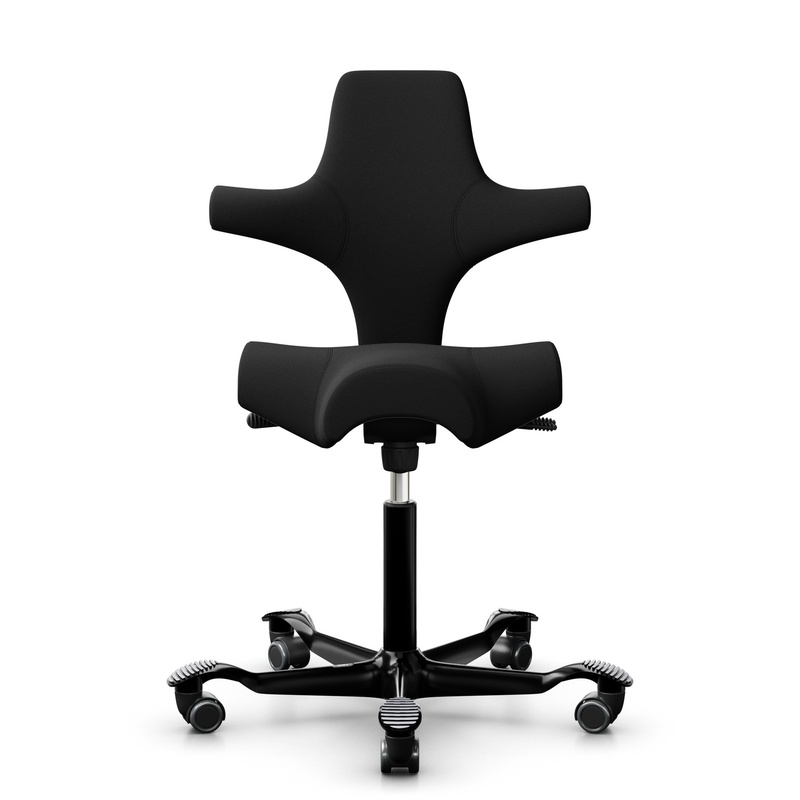 Image of Office swivel chairs HAG Capisco 8106 without armrests, Black/Black, New, Ergonomic chair - ideal for flexible working