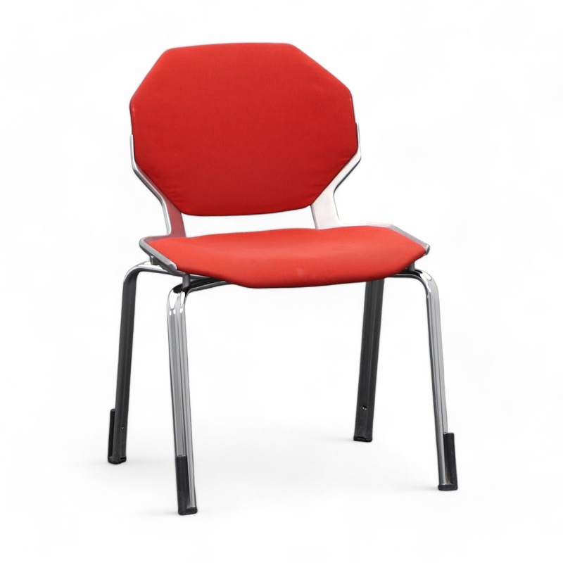 Image of 4-leg chairs Fröscher Red without armrests, Normal used - Perfect for office and reception