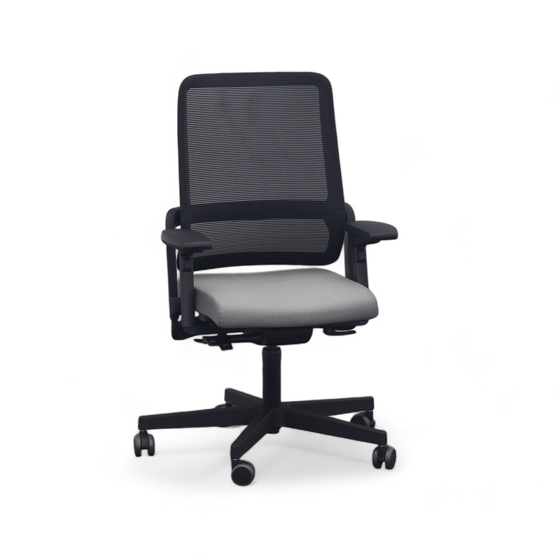 Image of Office chair SitagXilium Mesh swissmade with 4D armrests, Gray, New, Ergonomic chair - ideal for flexible working