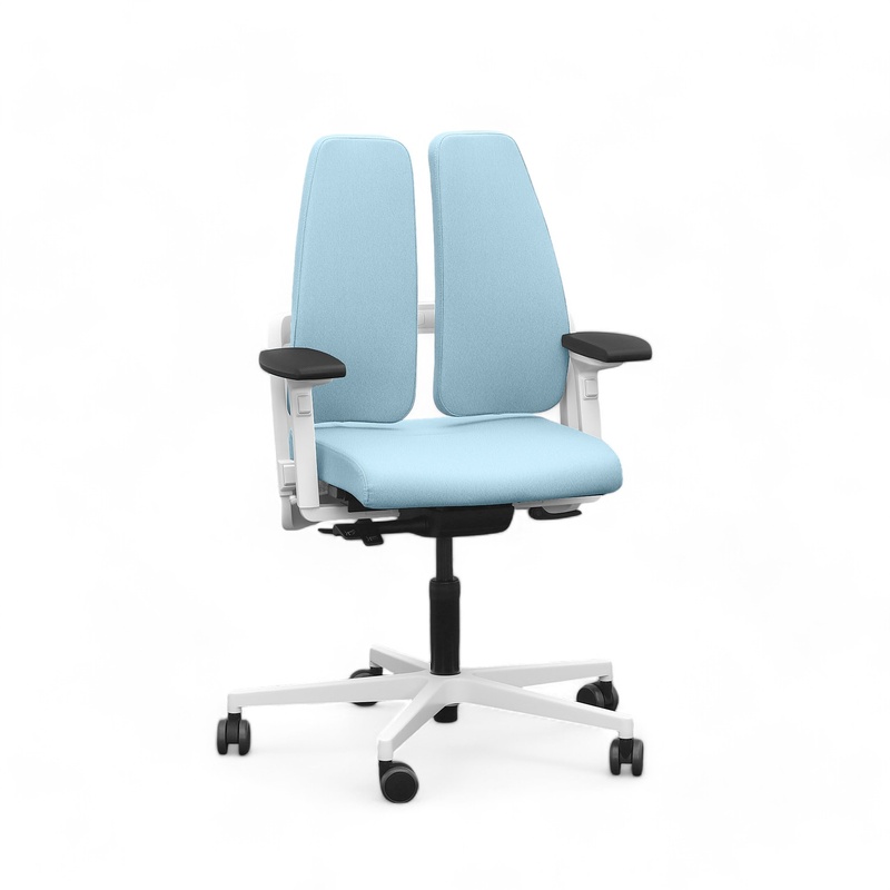 Image of Office chair SitagXilium DuoBack swissmade ergonomic with 4D armrests, Blue, New, Ergonomic chair - ideal for flexible working