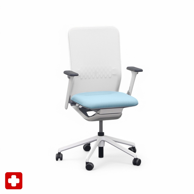 Image of Office swivel chair Sitag SitagTeam Mesh with 2D armrests, Blue, New, Ergonomic chair - ideal for flexible working