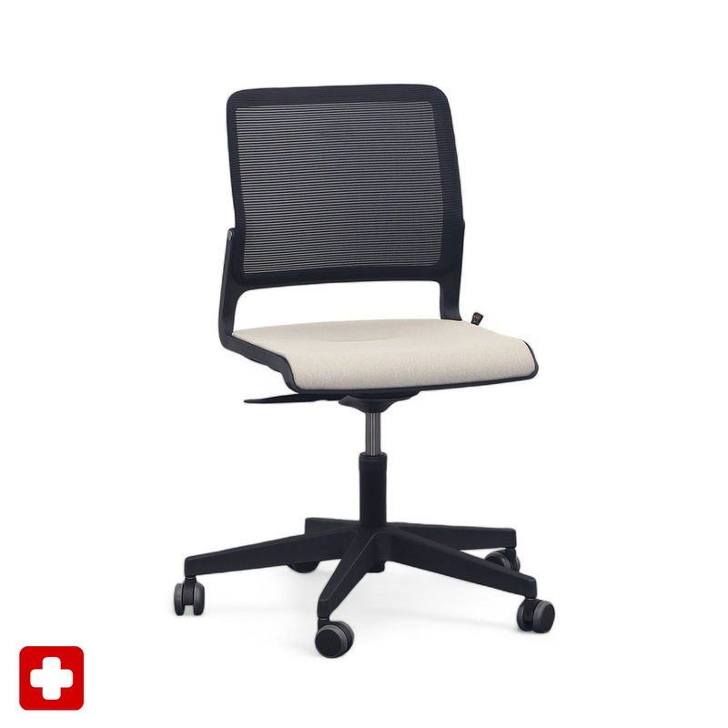 Image of Conference chair Sitag SitagXilium Mesh without armrests, Beige, New - Ergonomic & height-adjustable