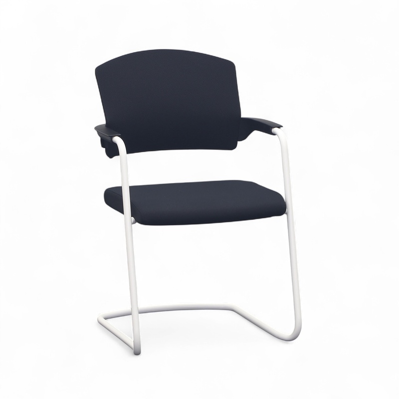 Image of Cantilever Sitag EL100 Black with fixed armrests, Free swinging, New - Perfect for visitors and guests
