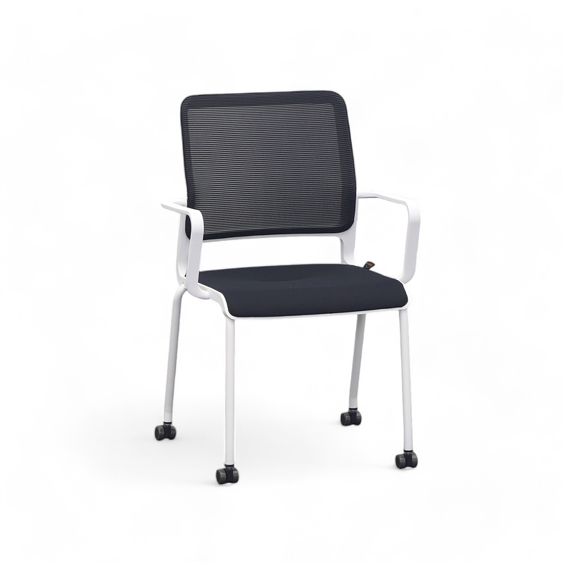 Image of 4-leg chairs Sitag SitagXilium Mesh Black with fixed armrests, New - Perfect for office and reception