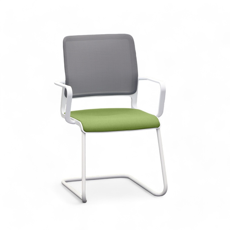 Image of Cantilever Sitag SitagXilium Green with fixed armrests, Free swinging, New - Perfect for visitors and guests