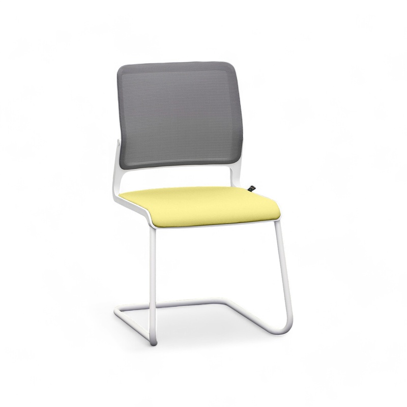 Image of Cantilever Sitag SitagXilium Yellow without armrests, Free swinging, New - Perfect for visitors and guests