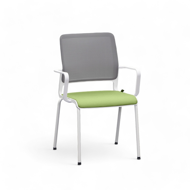 Image of 4-legged chairs Sitag SitagXilium Mesh Green with fixed armrests, New - Perfect for office and reception