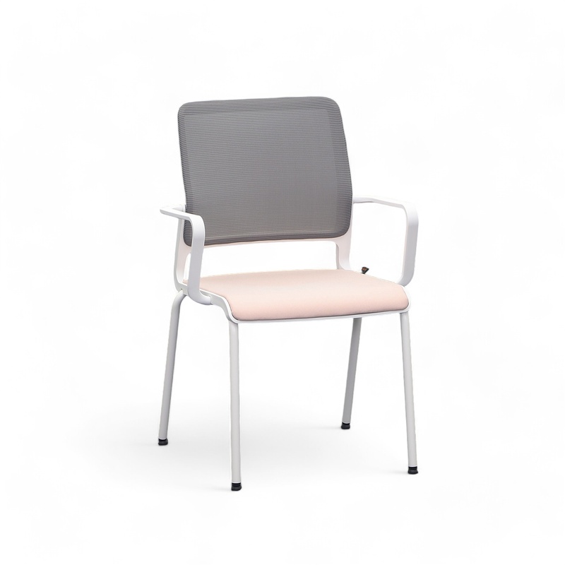 Image of 4-legged chairs Sitag SitagXilium Mesh Pink with fixed armrests, New - Perfect for office and reception