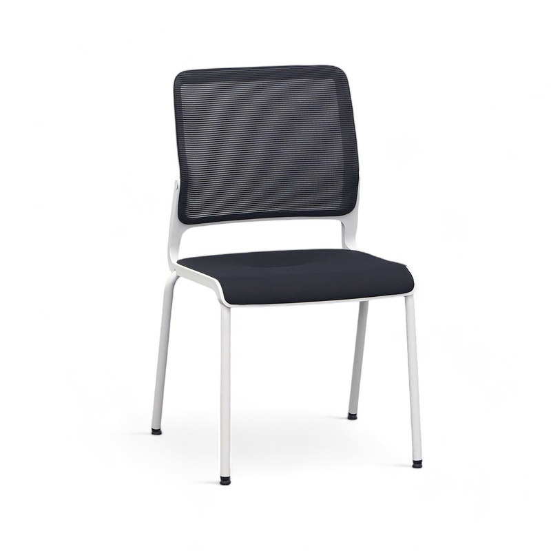 Image of 4-legged chairs Sitag SitagXilium Mesh Black without armrests, New - Perfect for office and reception