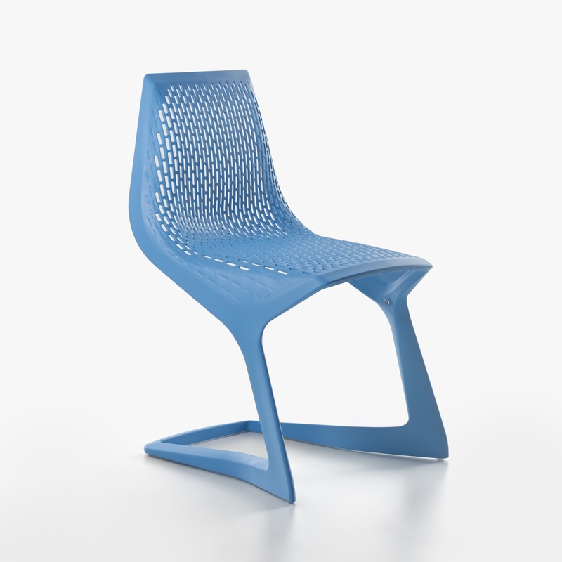 Image of Plank Myto Chair Blue without armrests, New - Perfect for comfortable sitting