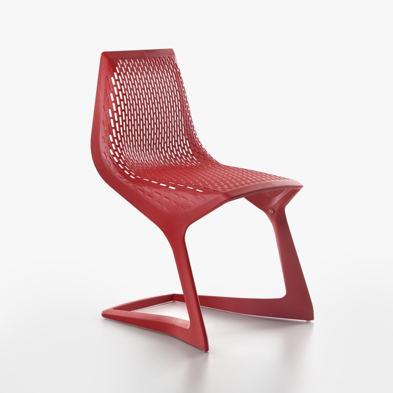 Image of Plank Myto Chair Red without armrests, New - Perfect for comfortable sitting
