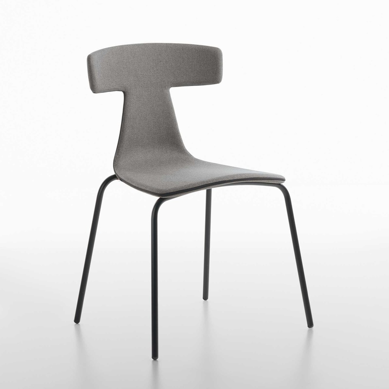 Image of 4-leg chairs Plank Remo Gray without armrests, New - Perfect for office and reception