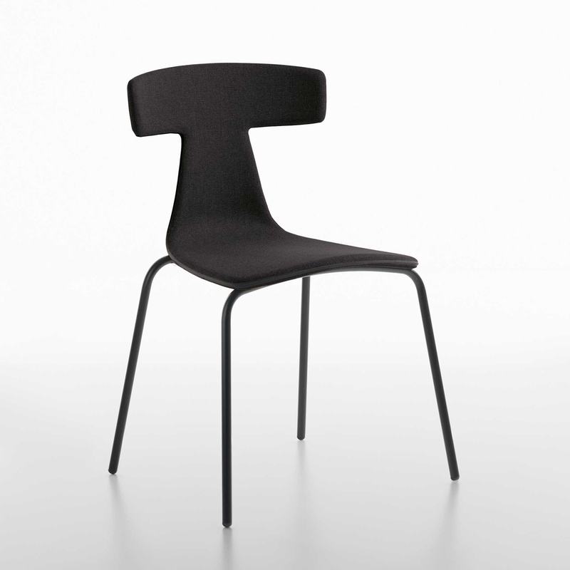 Image of 4-leg chairs Plank Remo Black without armrests, New - Perfect for office and reception