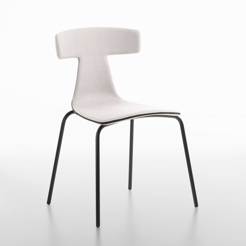 Image of 4-leg chairs Plank Remo White without armrests, New - Perfect for office and reception