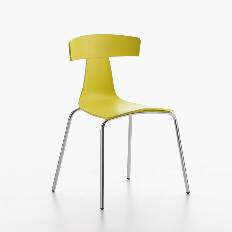 Image of Plastic chairs Plank Remo Yellow without armrests, New - Perfect for comfortable sitting