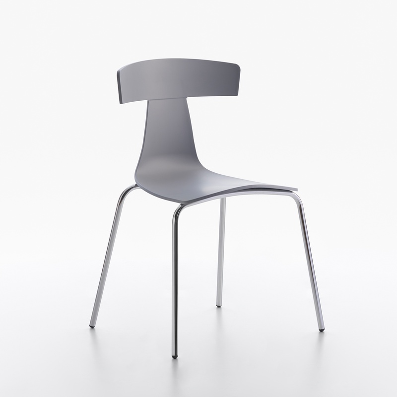 Image of Plastic chairs Plank Remo Gray without armrests, New - Perfect for comfortable sitting