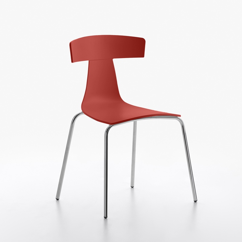 Image of Plastic chairs Plank Remo Red without armrests, New - Perfect for comfortable sitting