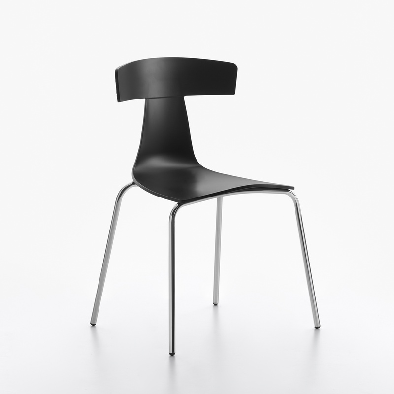 Image of Plastic chairs Plank Remo Black without armrests, New - Perfect for comfortable sitting