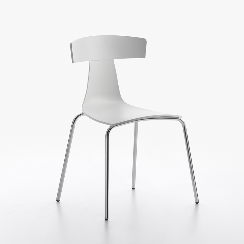 Image of Plastic chairs Plank Remo White without armrests, New - Perfect for comfortable sitting