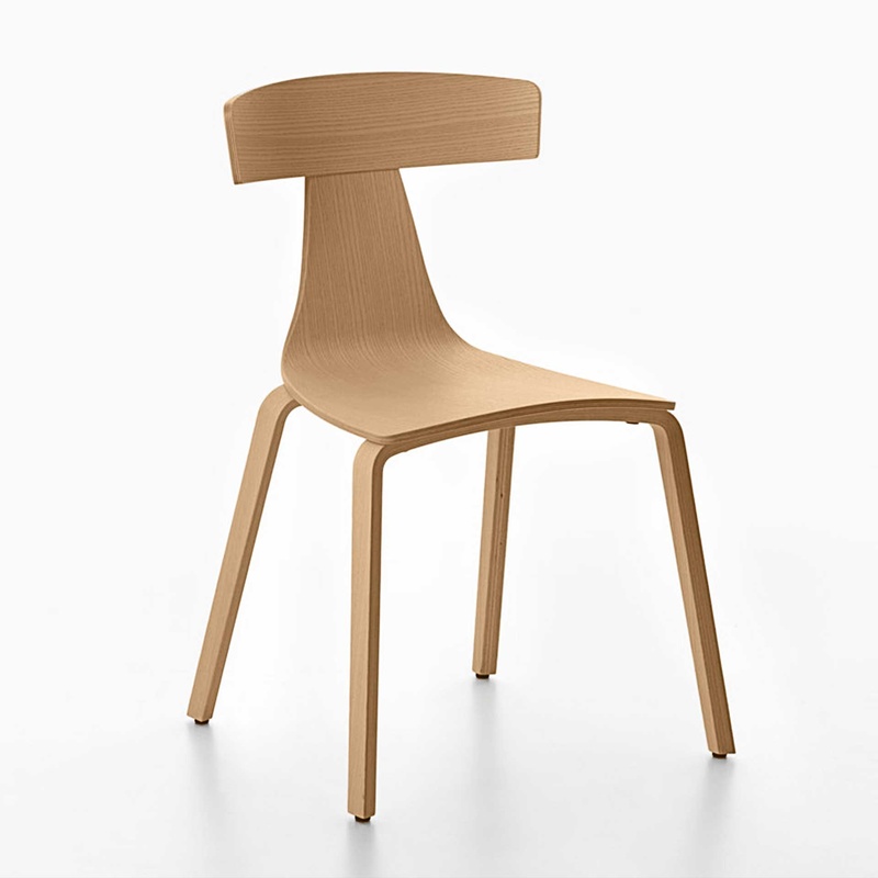 Image of Wooden chairs Plank Remo Ash without armrests, New - Perfect for comfortable sitting