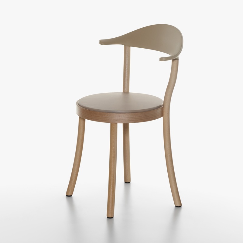 Image of Bistro chairs Plank Monza Beige/Natural without armrests, New - Perfect for comfortable sitting