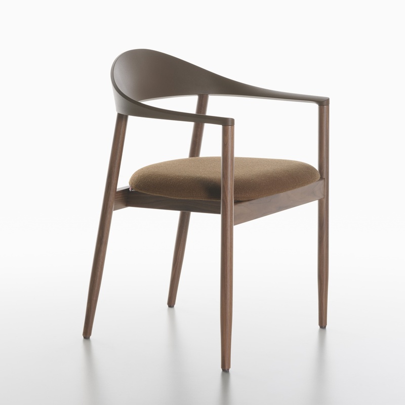 Image of Plank Monza Soft armchairs Walnut with fixed armrests, New - Perfect for office and reception