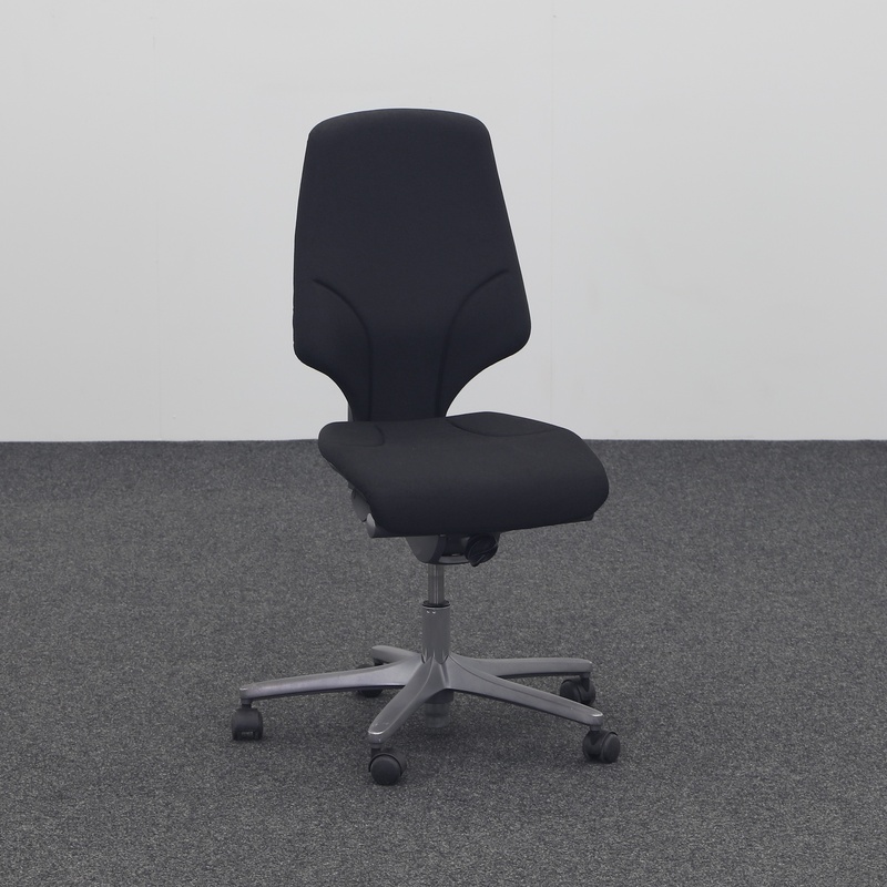 Image of Giroflex 64 office chair - textured fabric without armrests, Black, Normal used, Ergonomic chair - ideal for flexible working