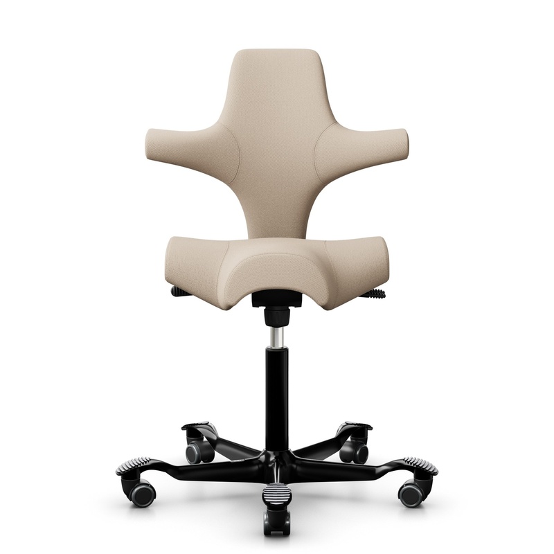 Image of Saddle chair HAG Capisco 8106 without armrests, Beige/Black, New, Ergonomic chair - ideal for flexible working