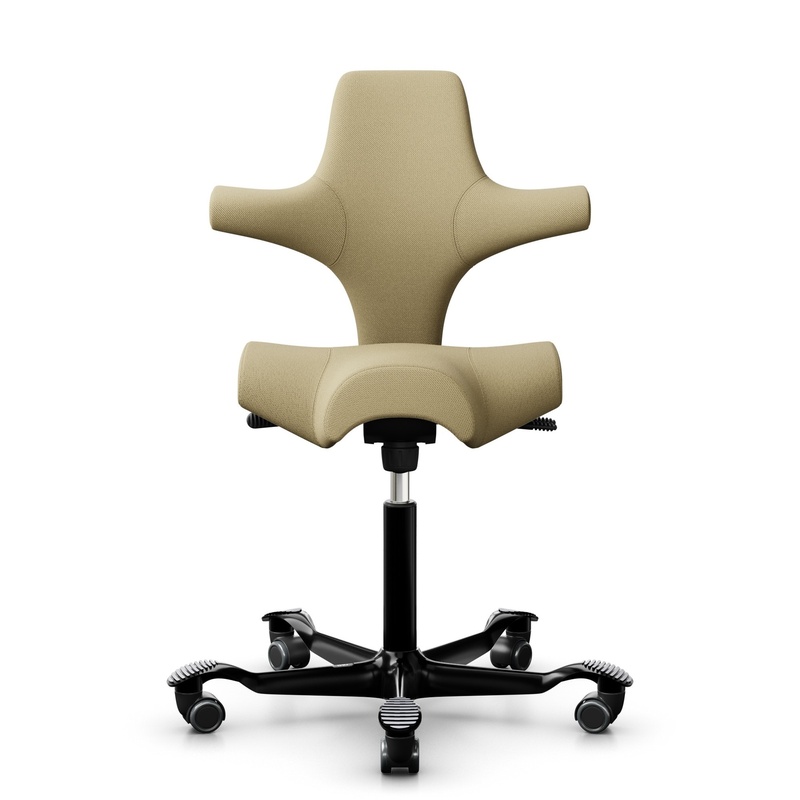 Image of Saddle chair HAG Capisco 8106 without armrests, Yellow/Black, New, Ergonomic chair - ideal for flexible working