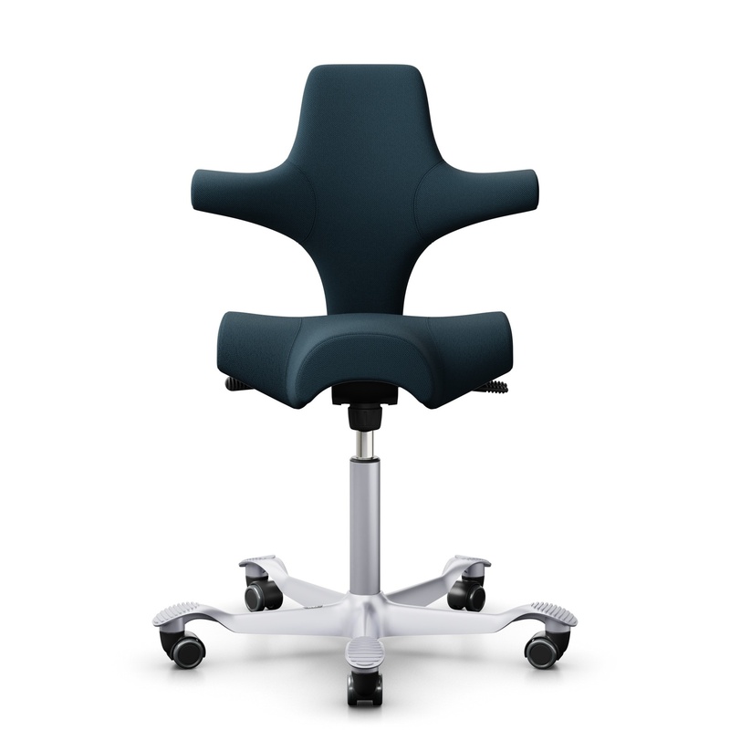 Image of Saddle chair HAG Capisco 8106 without armrests, Blue/Silver gray, New, Ergonomic chair - ideal for flexible working