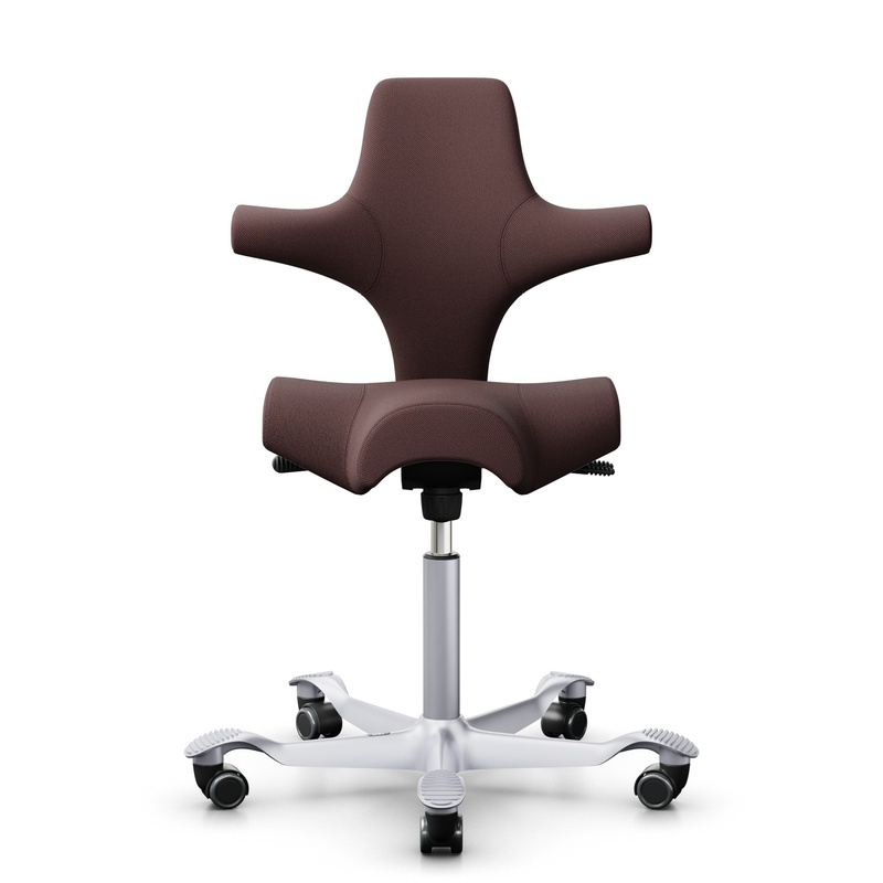 Image of Saddle chair HAG Capisco 8106 without armrests, Brown/Silver gray, New, Ergonomic chair - ideal for flexible working