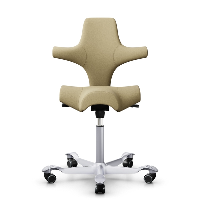 Image of Saddle chair HAG Capisco 8106 without armrests, Yellow/Silver gray, New, Ergonomic chair - ideal for flexible working