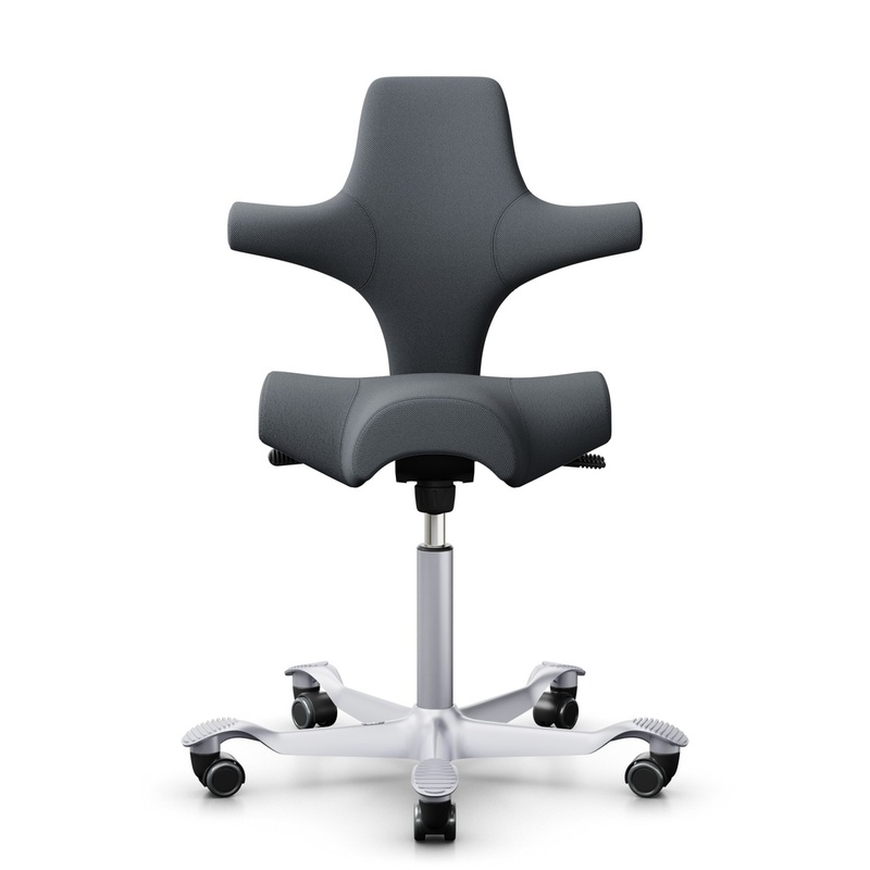 Image of Saddle chair HAG Capisco 8106, Gray/Silver gray, without armrests, Very good, Ergonomic chair - ideal for flexible working