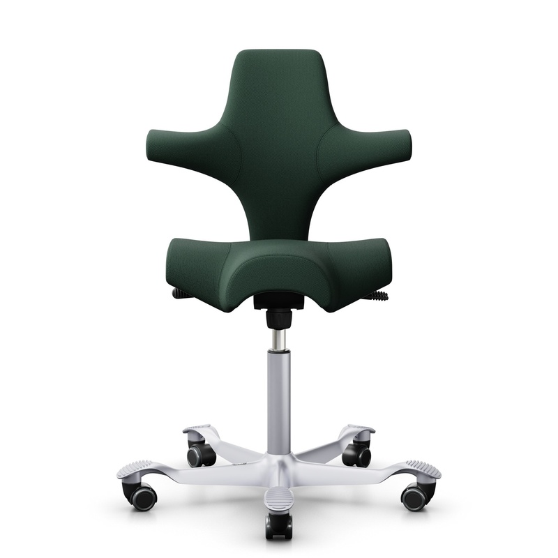 Image of Saddle chair HAG Capisco 8106 without armrests, Dark green/Silver gray, New, Ergonomic chair - ideal for flexible working