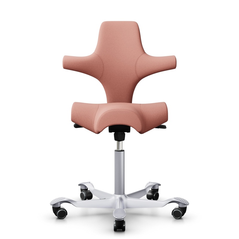 Image of Saddle chair HAG Capisco 8106 without armrests, Pink/Silver gray, New, Ergonomic chair - ideal for flexible working