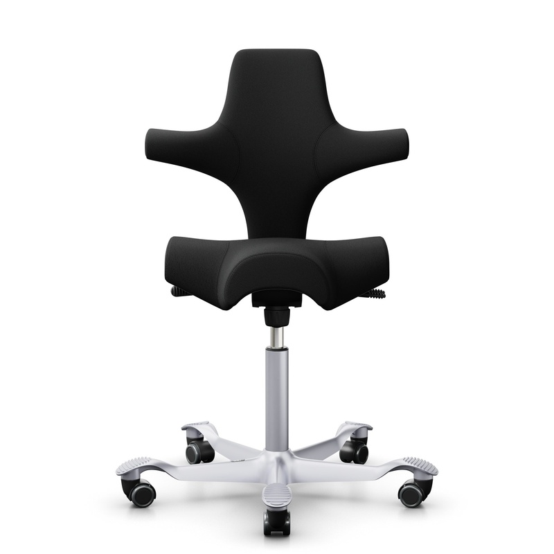 Image of Saddle chair HAG Capisco 8106 without armrests, Black/Silver gray, New, Ergonomic chair - ideal for flexible working