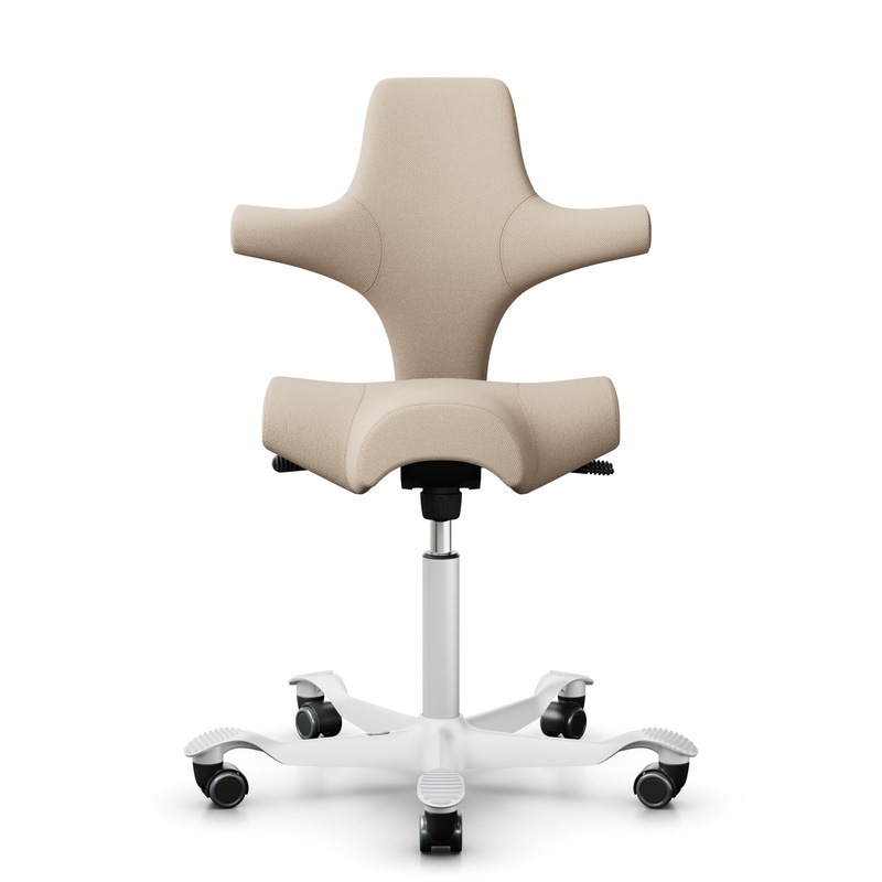 Image of Saddle chair HAG Capisco 8106 without armrests, Beige/White, New, Ergonomic chair - ideal for flexible working