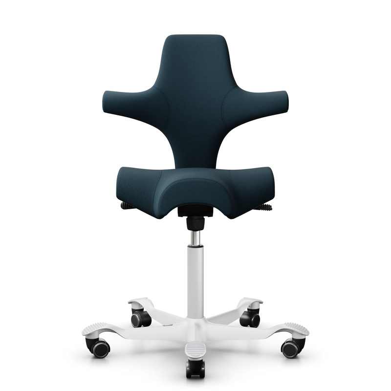 Image of Saddle chair HAG Capisco 8106 without armrests, Blue/White, New, Ergonomic chair - ideal for flexible working