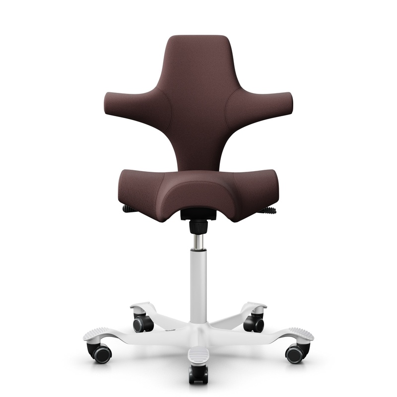 Image of Saddle chair HAG Capisco 8106 without armrests, Brown/White, New, Ergonomic chair - ideal for flexible working