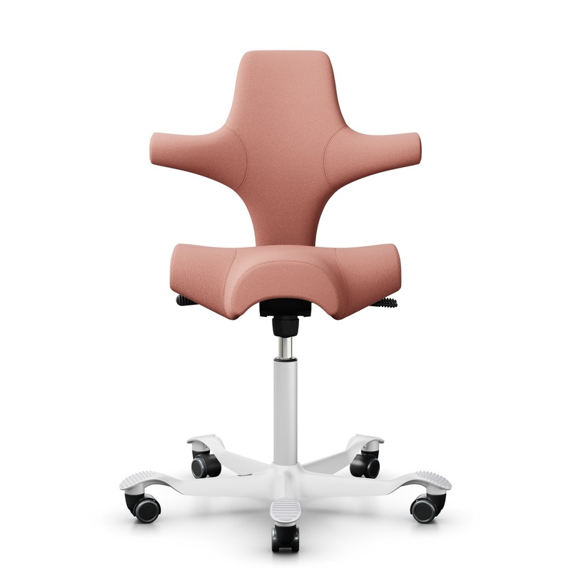 Image of Saddle chair HAG Capisco 8106 without armrests, Pink/White, New, Ergonomic chair - ideal for flexible working