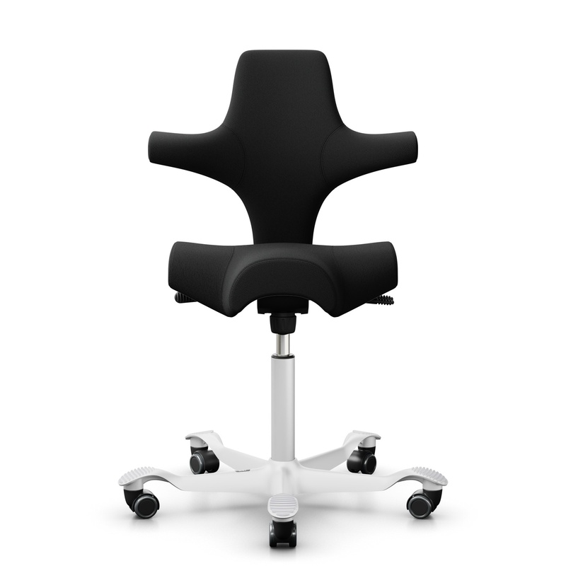 Image of Saddle chair HAG Capisco 8106 without armrests, Black/White, New, Ergonomic chair - ideal for flexible working