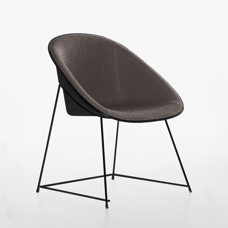 Image of Conference chairs Plank Cup Dark brown/Black without armrests, New - Comfortable seating