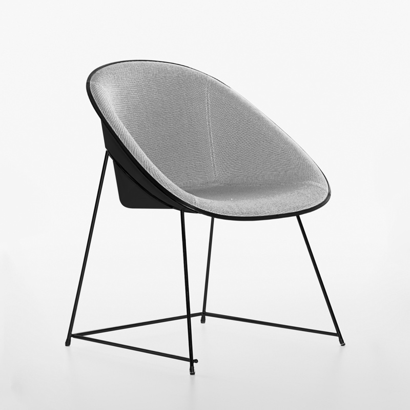 Image of Conference chairs Plank Cup Gray/Black without armrests, New - Comfortable seating