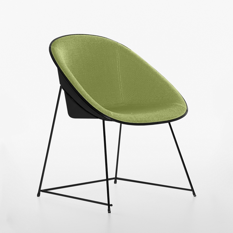 Image of Conference chairs Plank Cup Green/Black without armrests, New - Comfortable seating
