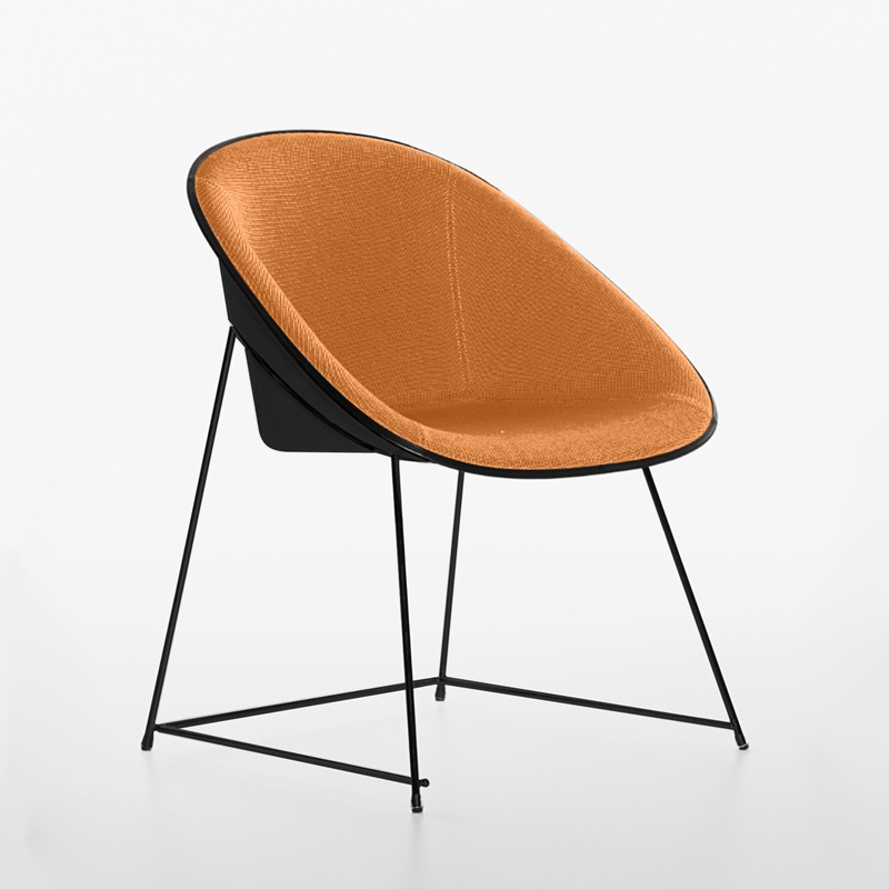 Image of Conference chairs Plank Cup Orange/Black without armrests, New - Comfortable seating