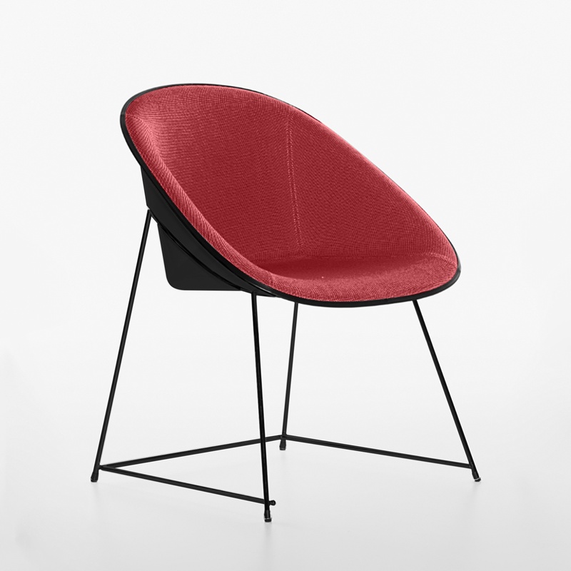 Image of Conference chairs Plank Cup Red/Black without armrests, New - Comfortable seating