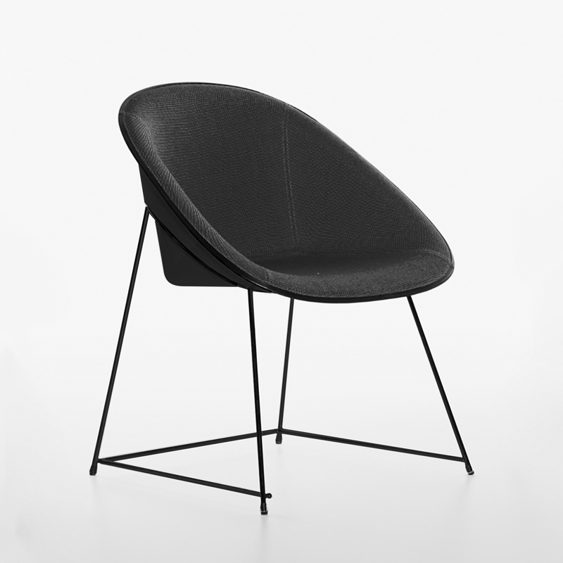 Image of Conference chairs Plank Cup Black/Black without armrests, New - Comfortable seating