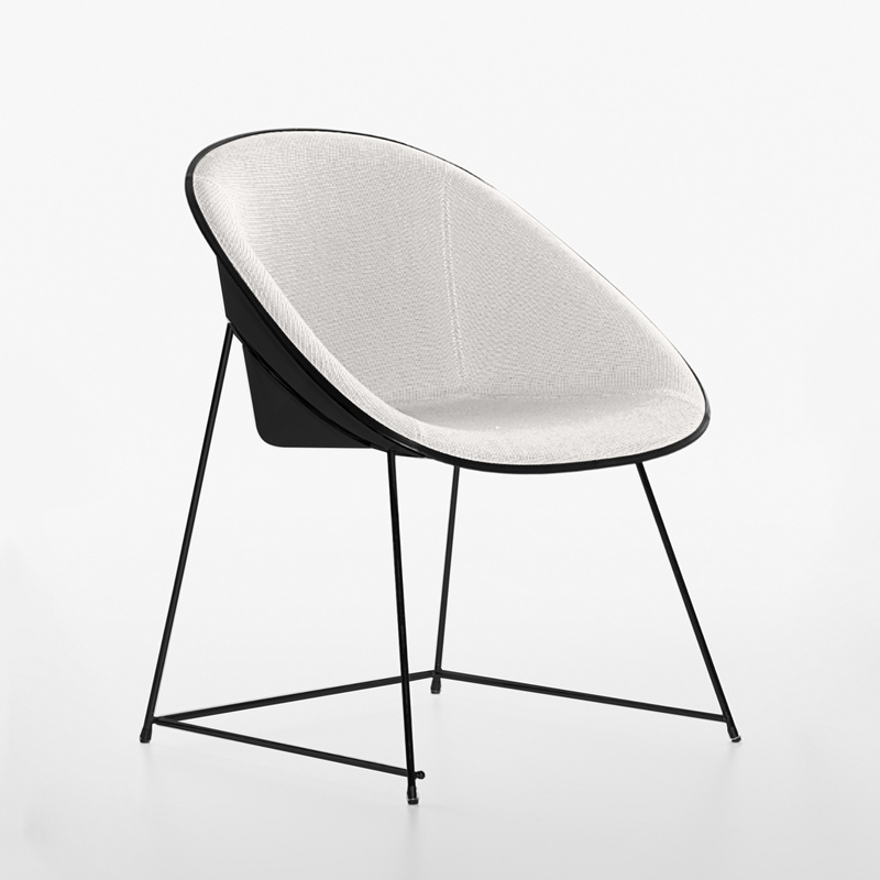 Image of Conference chairs Plank Cup White/Black without armrests, New - Comfortable seating